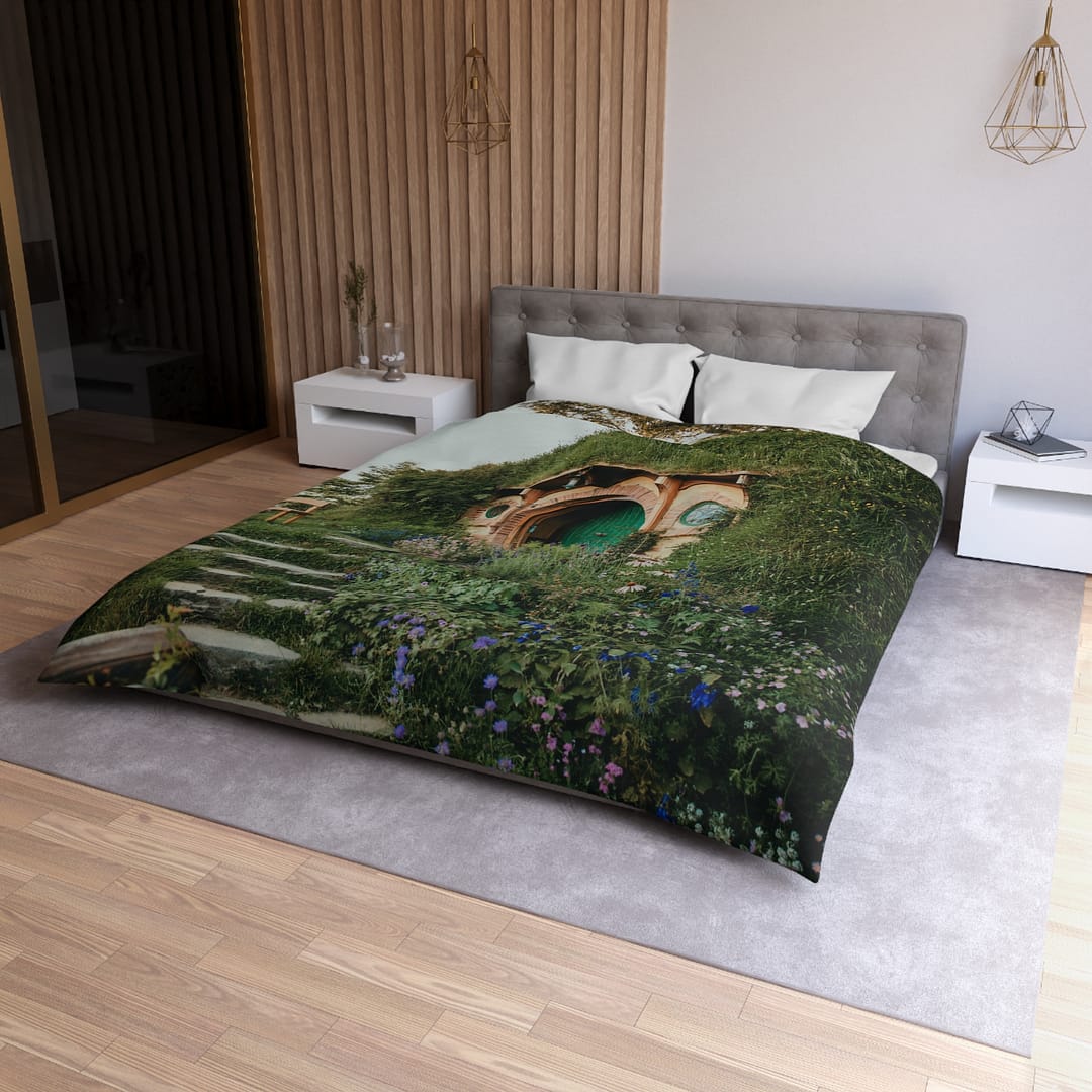 Cottagecore Hobbit Duvet Cover - Botanical-Pathway Rustic-Charm - Image 6