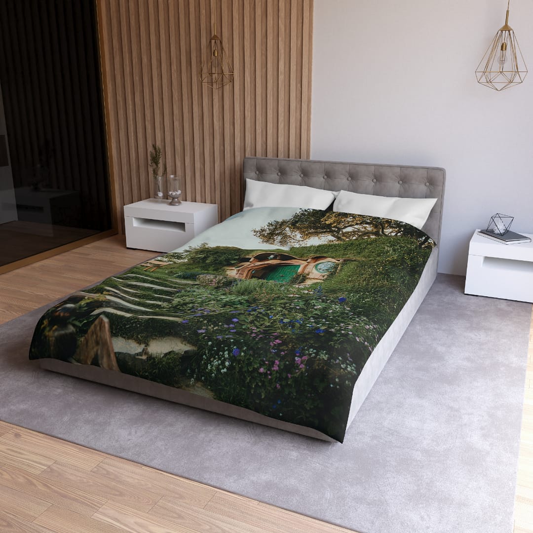 Cottagecore Hobbit Duvet Cover - Botanical-Pathway Rustic-Charm - Image 12
