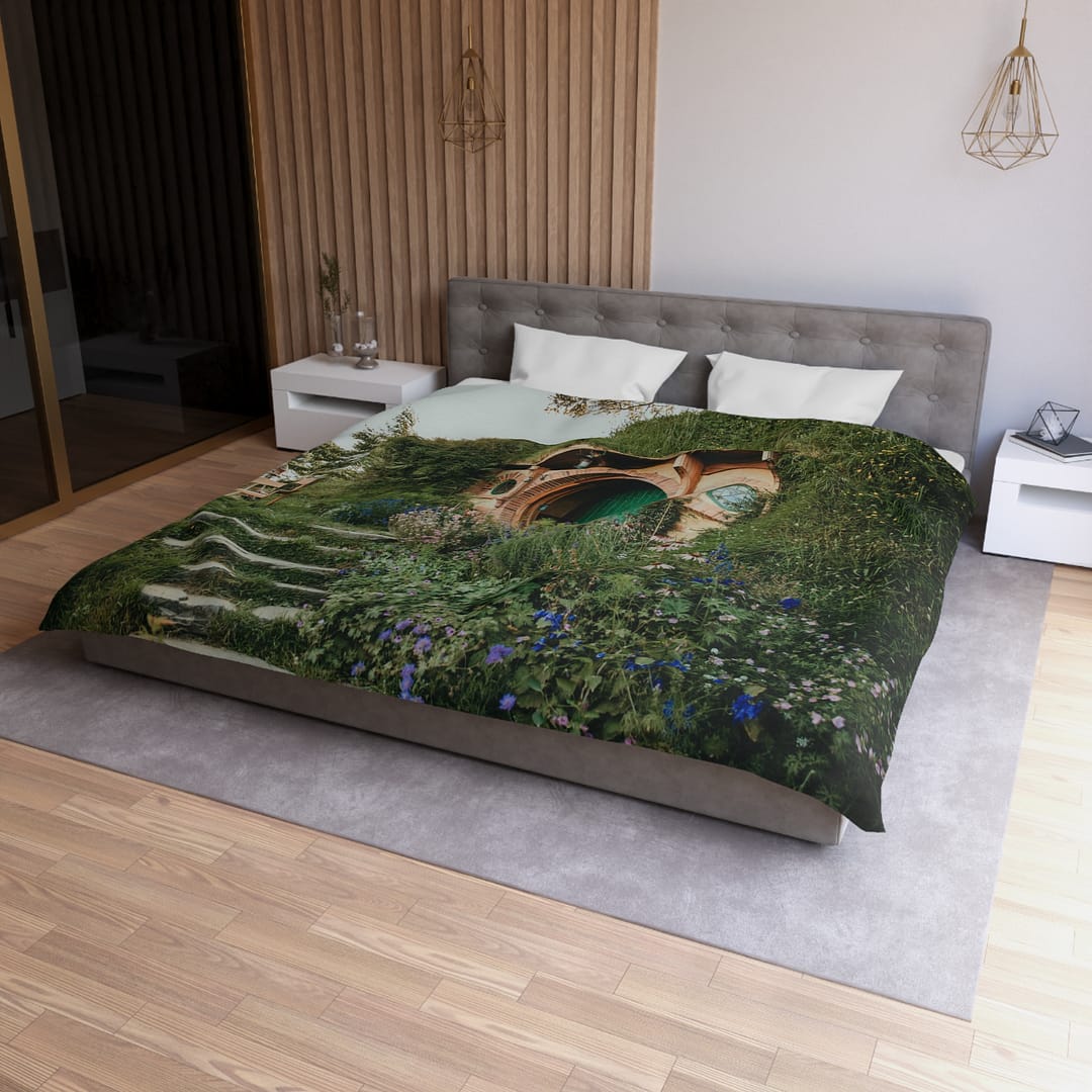 Cottagecore Hobbit Duvet Cover - Botanical-Pathway Rustic-Charm - Image 9