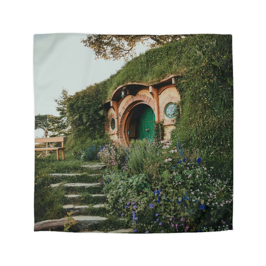 Cottagecore Hobbit Duvet Cover - Botanical-Pathway Rustic-Charm - Image 4