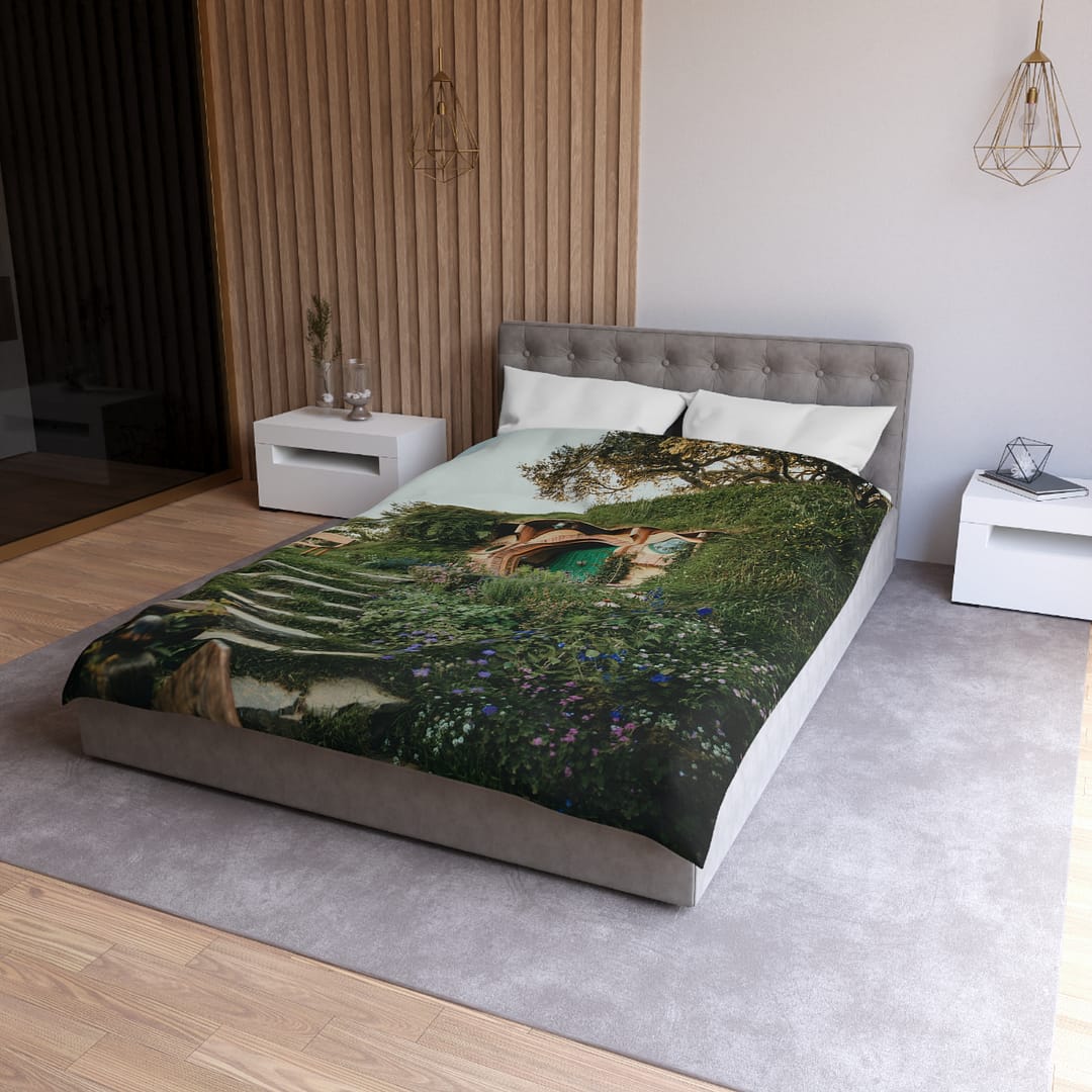 Cottagecore Hobbit Duvet Cover - Botanical-Pathway Rustic-Charm - Image 3