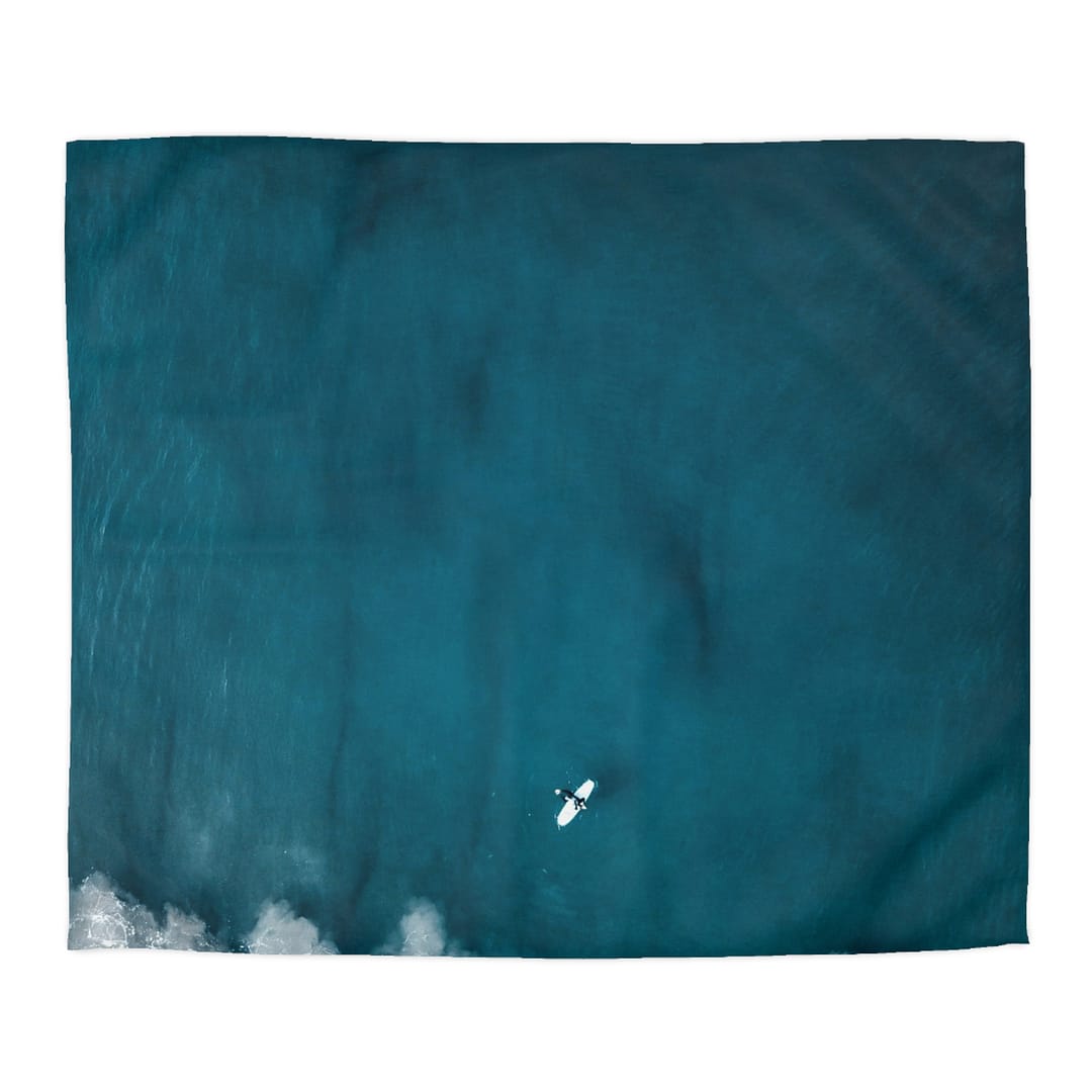 Oceanic Surfer Duvet Cover - Coastal-Modern Deep Sea - Image 7