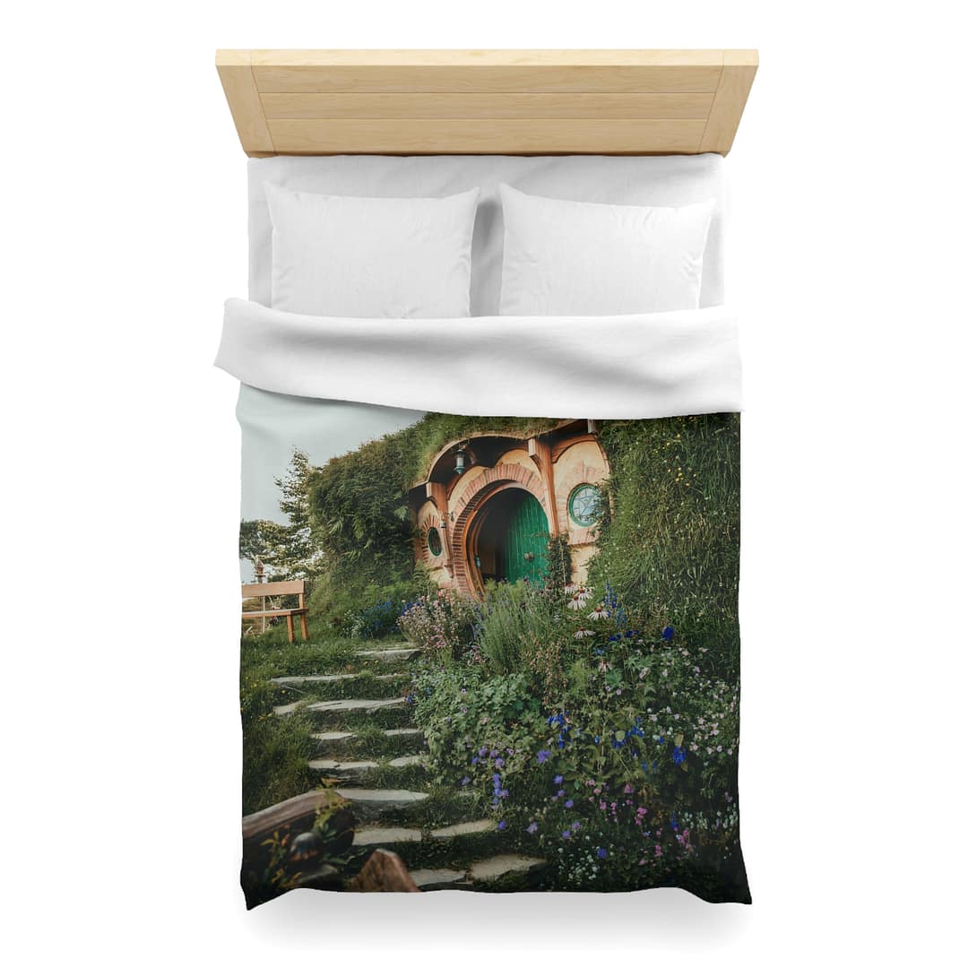 Cottagecore Hobbit Duvet Cover - Botanical-Pathway Rustic-Charm - Image 11
