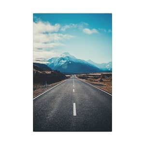 Alpine Horizon Canvas Wall Art - Cinematic-Mountain Roadscape