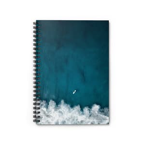 Oceanic Surfer Spiral Notebook - Coastal-Modern Deep Sea