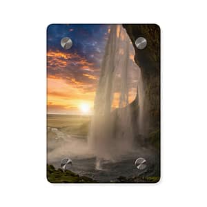 Aurora Cascade Acrylic Wall Art - Scandinavian-Midnight Sunscape