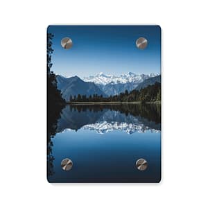 Alpine Reflection Acrylic Wall Art - Contemporary Natural Landscape View