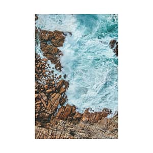 Coastal-Strata Canvas Wall Art - Scandinavian-Tide-Wave