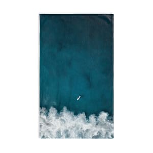 Oceanic Surfer Hand Towel - Coastal-Modern Deep Sea