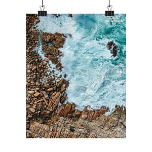 Coastal-Strata Matte Vertical Poster - Scandinavian-Tide-Wave