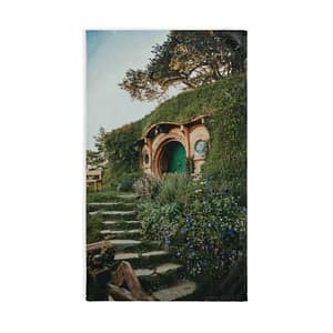Cottagecore Hobbit Hand Towel - Botanical-Pathway Rustic-Charm
