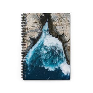 Coastal-Cliff Spiral Notebook - Scandinavian-Seaside Storm