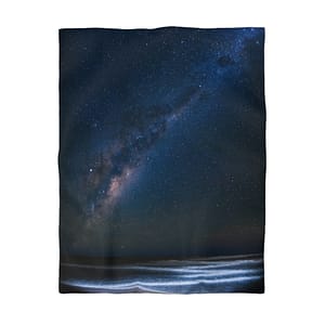 Cosmic Ocean Duvet Cover - Starry-Night Horizon Glow