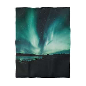 Aurora Borealis Duvet Cover - Ethereal-Night Skyscape