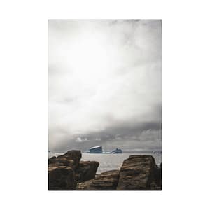 Polar-Iceberg Canvas Wall Art - Scandinavian-Midnight Fjord