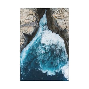 Coastal-Cliff Canvas Wall Art - Scandinavian-Seaside Storm