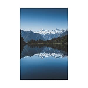 Alpine Reflection Canvas Wall Art - Contemporary Natural Landscape View