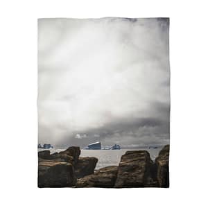 Polar-Iceberg Duvet Cover - Scandinavian-Midnight Fjord