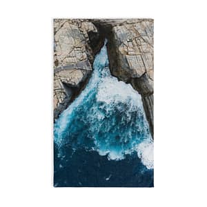 Coastal-Cliff Hand Towel - Scandinavian-Seaside Storm