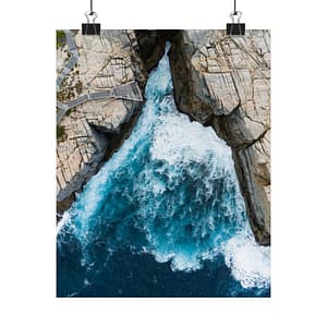 Coastal-Cliff Matte Vertical Poster - Scandinavian-Seaside Storm