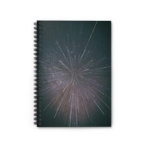 Nebula Burst Spiral Notebook - Cosmic-Glitch Star Field