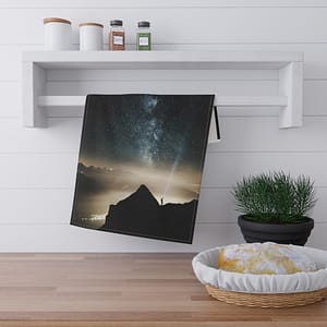 Mystic Galaxy Tea Towel - Nocturnal-Starlight Exploration