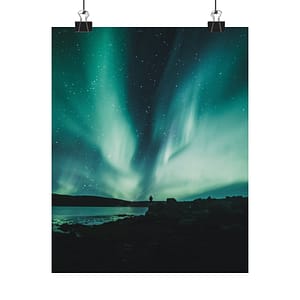 Aurora Borealis Matte Vertical Poster - Ethereal-Night Skyscape