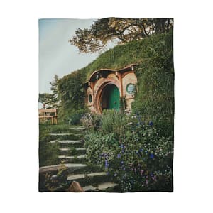 Cottagecore Hobbit Duvet Cover - Botanical-Pathway Rustic-Charm