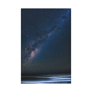Cosmic Ocean Canvas Wall Art - Starry-Night Horizon Glow