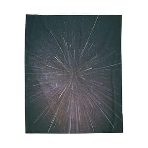 Nebula Burst Velveteen Plush Blanket - Cosmic-Glitch Star Field