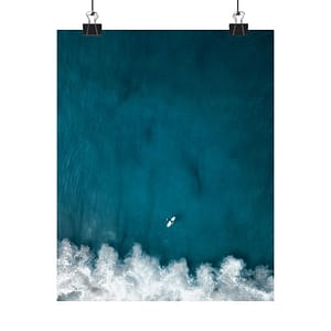 Oceanic Surfer Matte Vertical Poster - Coastal-Modern Deep Sea