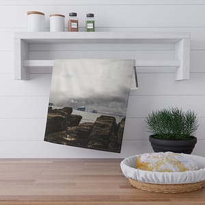 Polar-Iceberg Tea Towel - Scandinavian-Midnight Fjord