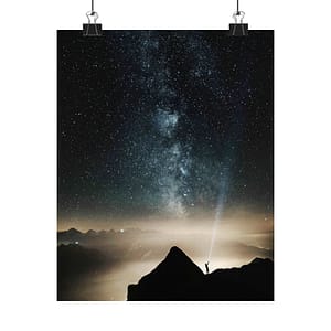 Mystic Galaxy Matte Vertical Poster - Nocturnal-Starlight Exploration